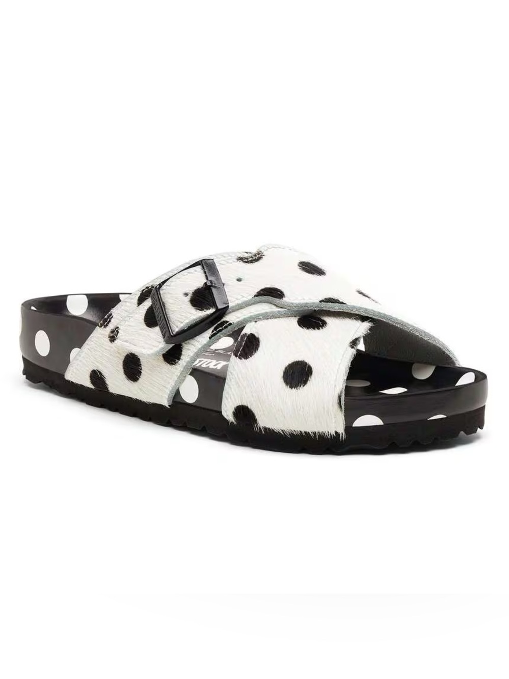 Manolo Blahnik x Birkenstock Rodra Polka Dot Calf Hair Sandals EU 39